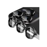HyperAge Iphone 15 Pro Max & 15 Pro Kamera Koruyucu Metal Çerçeve 9 Kat Sertleştirilmiş Cam Siyah [3'lü Set]