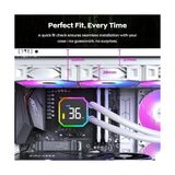 Hyperflow Dijital 360 Cpu Sıvı Soğutucu, 3100 Rpm Pompalı 360 mm Aıo, 3×120 mm E28 Argb Fanlar, Gerçek Zamanlı Dijital Ekran, Intel ve Amd Desteği (Beyaz) - Option-1 - 001-Renkli