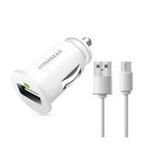 Hypergear 2.1a 2x Micro Kablo Beyaz Beyaz Hızlı Araç Şarj Aleti Set