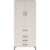 Hyperion Dolap Tek Raflı 4 Çekmeceli Tek Askılı 88x44x195 Aytaşı-Aytaşı