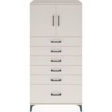 Hyperion Dolap Tek Raflı 6 Çekmeceli 2 Kapaklı 88x44x182 Aytaşı-Aytaşı