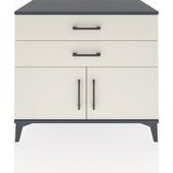 Hyperion Şifonyer 2 Çekmeceli 2 Kapaklı 88X44X80 Antrasit-Aytaşı