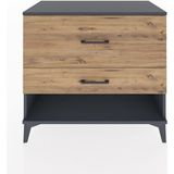 Hyperion Şifonyer 2 Çekmeceli 88X44X80 Antrasit-Çam