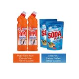 Hypo Gider Açıcı Çamaşır Suyu Çam Tazeliği 750 gr x 2 Adet + Hypo Çamaşır Sodası 500 gr x 2 Adet