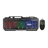 Hytech HKM-X86 Quin Siyah USB Aydınlatmalı Gaming Oyuncu Klavye ve Mouse Set