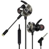 Hytech HY-GK4 Esnek Mikrofonlu Kamuflajlı Kulak İçi Siyah Renk Oyuncu Kulaklığı