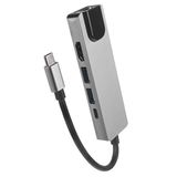 Hytech HY-USBC80 4K 30 Hz Gri Metal Type-C Adaptör