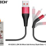 Hytech HY-X230 Kırmızı Siyah 1.2M 3A Micro USB