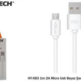 Hytech HY-X83 1 m 2A Micro Usb Siyah Şarj Kablosu