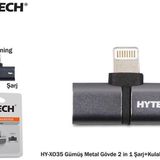 Hytech HY-XO35 Gümüş Metal Gövde Şarj to Kulaklık Çevirici