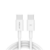 Hytech HY-XTP22 Beyaz 1 mt 3A Type-C Data + Şarj Kablosu