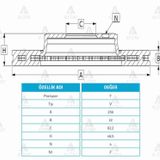 Hyundai Accent 1.3L 1.5L 95/00 242x4 Havalı Ön Fren Diski