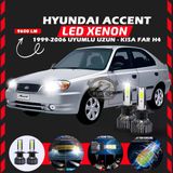 Hyundai Accent Admira 1999-2006 Uzun-kısa Far Uyumlu Şimşek Etkili Led Xenon Pro Series H4