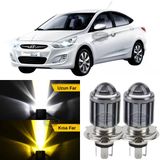 Hyundai Accent Blue 2011-2018 Uyumlu Mercekli Far Ampulu Led Xenon Cift Renk Sari-Beyaz Far Simsek Etkili Csp Led Lamba Uzun Kisa 2 Adet Takim