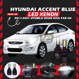 Hyundai Accent Blue 2011-2021 Uzun-kısa Far Uyumlu Şimşek Etkili Led Xenon Light Series H4