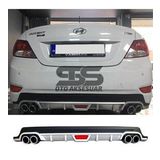 Hyundai Accent Blue Difüzör Arka Tampon Eki 4 Egzoz Çıkışlı Gri Tip