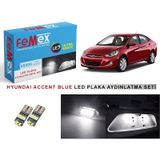 Hyundai Accent Blue LED Plaka Aydınlatma Ampul Seti FEMEX Parlak Beyaz