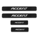 Hyundai Accent Carbon Fiber Kapı Eşiği Yazısı Sticker Boya Koruma
