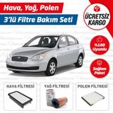 Hyundai Accent Era 1.5 CRDi Dizel Filtre Bakım Seti (2007-2012)