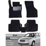 Hyundai Accent Era (2005-2011) Uyumlu Eva Paspas Tam Set–araca Özel,kolay Montaj,su Geçirmez - Siyah-Gri - Siyah - Gri