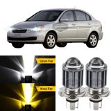 Hyundai Accent Era 2006-2012 Uyumlu Mercekli Far Ampulu Led Xenon Cift Renk Sari-Beyaz Far Simsek Etkili Csp Led Lamba Uzun Kisa 2 Adet Takim