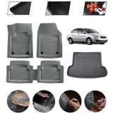 Hyundai Accent Era 2006-2012 Uyumlu Paspas Araca Özel Bagaj Havuzu MBS Gri