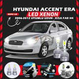 Hyundai Accent Era 2006-2012 Uzun-kısa Far Uyumlu Şimşek Etkili Led Xenon Performance Series H4