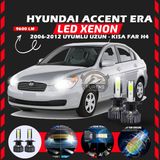Hyundai Accent Era 2006-2012 Uzun-kısa Far Uyumlu Şimşek Etkili Led Xenon Pro Series H4