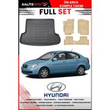 Hyundai Accent Era 2011 Model 4d Bagaj ve Pro Serisi Havuzlu Bej Paspas Takımı - Siyah
