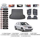 Hyundai Accent Era 2013 Model Bagaj Havuzu Araca Özel Paspas Takımı Flex - Siyah