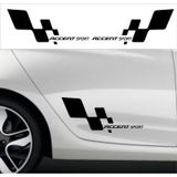 Hyundai Accent Era Bayraklı Yan kapı Sticker Set oto Stickerı