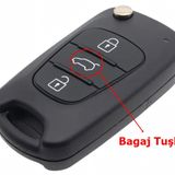 Hyundai Accent i20 i30 ix35 Uyumlu Anahtar Kabı Kumanda Kabı Oto Anahtarlık Vidalı Logolu