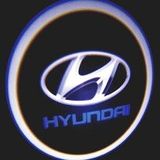 Hyundai Araçlar İçin Pilli Yapıştırmalı Kapı Altı Led Logo
