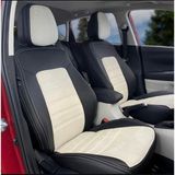 HYUNDAİ BAYON UYUMLU -ÖZEL DİKİM-Oto Koltuk Kılıfı - Krem - Siyah