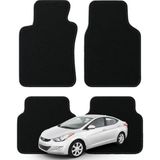Hyundai Elantra 6. Nesil (2015-2020) Özel Kesim Tam Uyumlu Lüx Oto Halı Paspas - Siyah