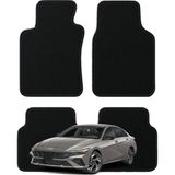 Hyundai Elantra 7. Nesil (2021 Sonrası) Özel Kesim Tam Uyumlu Lüx Oto Halı Paspas - Siyah