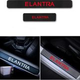 Hyundai Elentra Carbon Fiber Kapı Eşiği Yazısı Sticker 4Adet