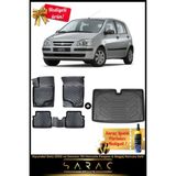 Hyundai Getz 2002 ve Sonrası Araca Özel 3D Havuzlu Paspas & Bagaj Havuzu Seti+(Hediyeli!) - Siyah