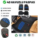 Hyundai Getz Hb 2004 Uyumlu Havuzlu Üniversal Maxi Paspas Siyah - Mavi