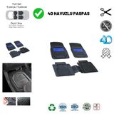 Hyundai Getz Hb 2007 Uyumlu Havuzlu Universal Yeni Nesil Plus Paspas Siyah - Mavi