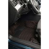 Hyundai Getz Koyu Kahve Rengi 8d Diamond Premium Deri Oto Paspas - Koyu Kahverengi