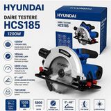 Hyundai # HCS185 1200W 185 mm Daire Testere Lazer Kılavuzlu Elektrikli Sunta Ahşap Kesme Makinesi 5800 Dev/dk