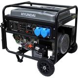 Hyundai HHY12000E 10 kW Monofaze Benzinli Jeneratör İpli Marşlı 27L Bakır Sargı ile Güvenilir Enerji 2X32A