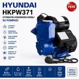 Hyundai Hkpw371 Otomatik Kendinden Emişli Su Pompası 0.5 Hp Hidrofor Bahçe Su Motoru