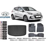 Hyundai I10 2018 Model Bagaj Havuzu Araca Özel Siyah Extra Havuzlu Paspas Takımı