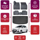 Hyundai I10 2018 Model Bagaj Havuzu+4d Araca Özel Havuzlu Paspas Takımıı Maxii - Siyah