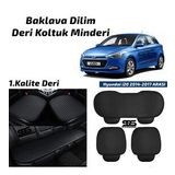 Hyundai i20 2014-2017 Arası Siyah Deri Oto Koltuk Minderi