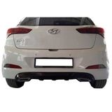 Hyundai I20 (2014-2018) İcin Egzoz Gorunumlu Arka Tampon Eki - Difuzor (Plastik)