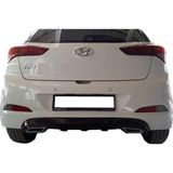 Hyundai I20 2014-2018 Uyumlu Egzoz Görünümlü Arka Tampon Eki - Difüzör Plastik