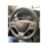 Hyundai I20 2015-2018 Araca Özel Direksiyon Kılıfı (Nokta Karbon Mavi Şerit)